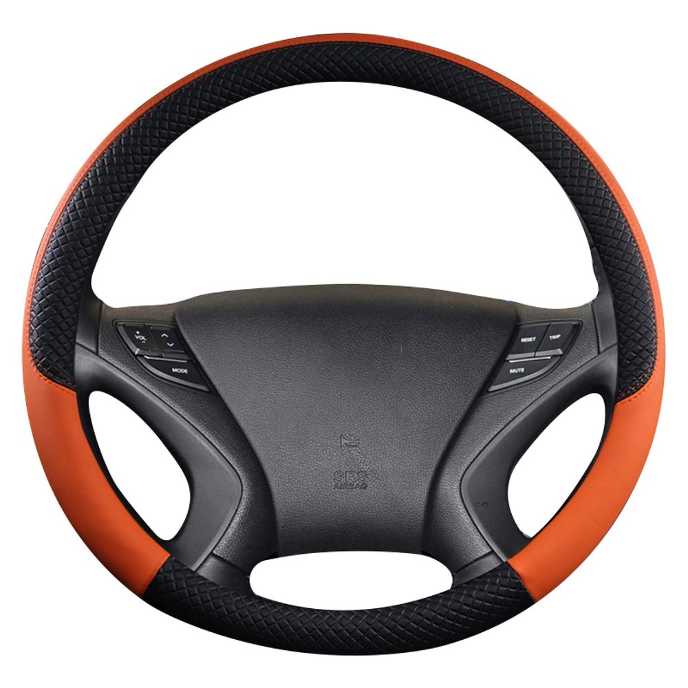 for Hyundai Solaris Accent Veloster I30 I20 I10 Kona, Leather Car Steering Wheel Cover Auto Accessories Interior Details