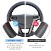 for Hyundai Solaris Accent Veloster I30 I20 I10 Kona, Leather Car Steering Wheel Cover Auto Accessories Interior Details view 2