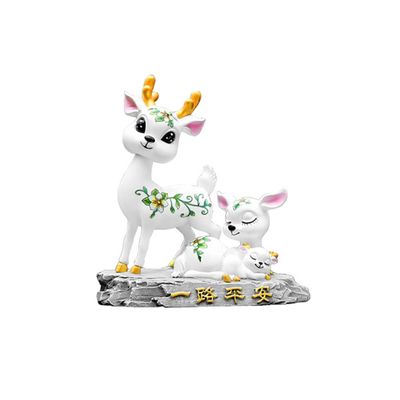 ihreesy Deer Car Decoration,Car Dashboard Deer Figures Cartoon Desktop Ornament Decoration Accessories for Men Women Gifts