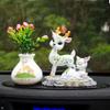 ihreesy Deer Car Decoration,Car Dashboard Deer Figures Cartoon Desktop Ornament Decoration Accessories for Men Women Gifts view 4