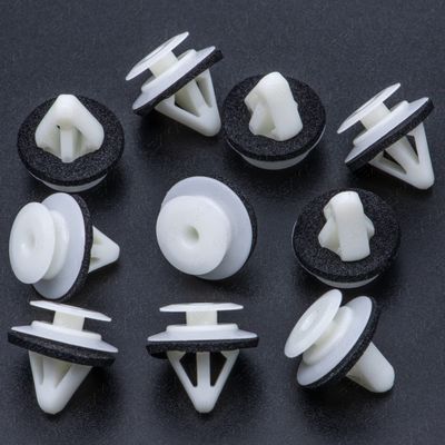 Rexka 10pcs Nylon Round Head Retainer Clips, 14mm x 18mm x 12mm, Automotive Body Clips, Mazda CX-7, CX-9, Mazda 2, 3, 5, 6, Speed6, Miata, MPV, Protege, RX-8