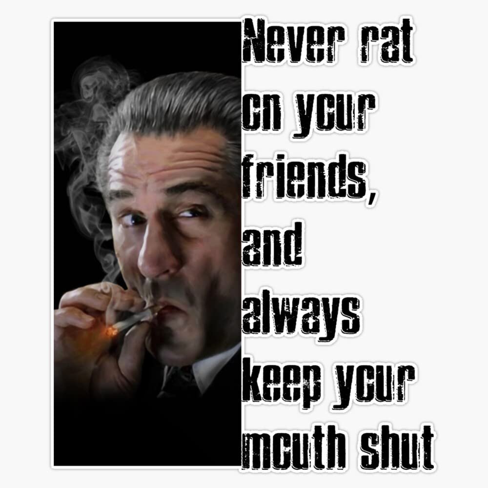 Goodfellas Quote - Goodfellas Bumper Sticker Vinyl Decal 5"
