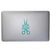 Daffodil Hair Dressing Scissors 11 inch Turquoise Indoor Outdoor Vinyl Decal view 3