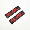2Pc Set Chrome 5.3L Engine Race Motor SWAP Emblem Badge Trunk Hood Door (Black Red) view 2