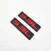 2Pc Set Chrome 5.3L Engine Race Motor SWAP Emblem Badge Trunk Hood Door (Black Red) view 3