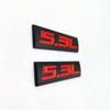 2Pc Set Chrome 5.3L Engine Race Motor SWAP Emblem Badge Trunk Hood Door (Black Red) view 4