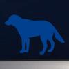 Greenland Dog Silhouette 6 inch Blue Indoor Outdoor Vinyl Decal view 2