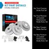 TRQ Performance Front and Rear Brake Pad and Rotor Set Ceramic G Coated view 2