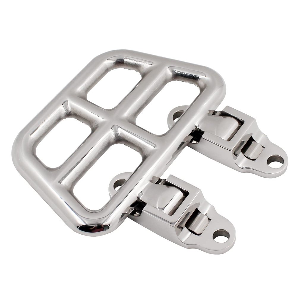 SHENGHUISS Large Folding Mast Step Safety Stainless Steel 316 Side Steps with Diamond Tread Pattern for Climbing High Places of Boat,Yacht,Car,Rv,Truck,Trailer,Transom