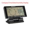 Digital Car Thermometer Black with Blue Backlight Compass Clock with Large LCD 3.9inch view 4