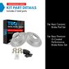 TRQ Performance Rear Brake Pad and Rotor Set Ceramic G Coated Drilled view 2
