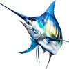 White Marlin Beautiful Fish Decal | Fishing Decal for Boat, Car, Vehicle, Truck Etc. | Waterproof Vinyl Sticker | Many Sizes & Styles Available | 12" to 40" By Digital Fish Art (Medium, Position 2) view 1