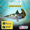 Snook Beautiful Fish Decal | Fishing Decal for Boat, Car, Vehicle, Truck Etc. | Waterproof Vinyl Sticker | Many Sizes & Styles Available | 12" to 40" By Digital Fish Art (Large, Position 1R) view 2