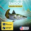 Snook Beautiful Fish Decal | Fishing Decal for Boat, Car, Vehicle, Truck Etc. | Waterproof Vinyl Sticker | Many Sizes & Styles Available | 12" to 40" By Digital Fish Art (Large, Position 1) view 2