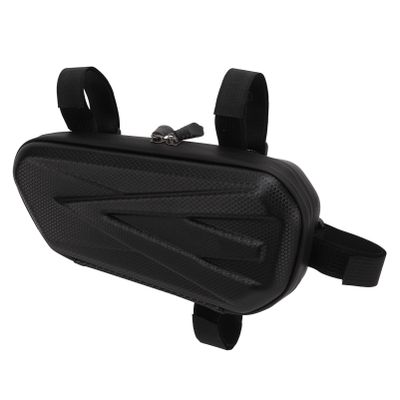 OUKENS Motorcycle Tail Bag, Universal EVA Hard Shell Triangle Waterproof Motorcycle Side Bag Bike Luggage Storage with Double Sealing Zippers, Black