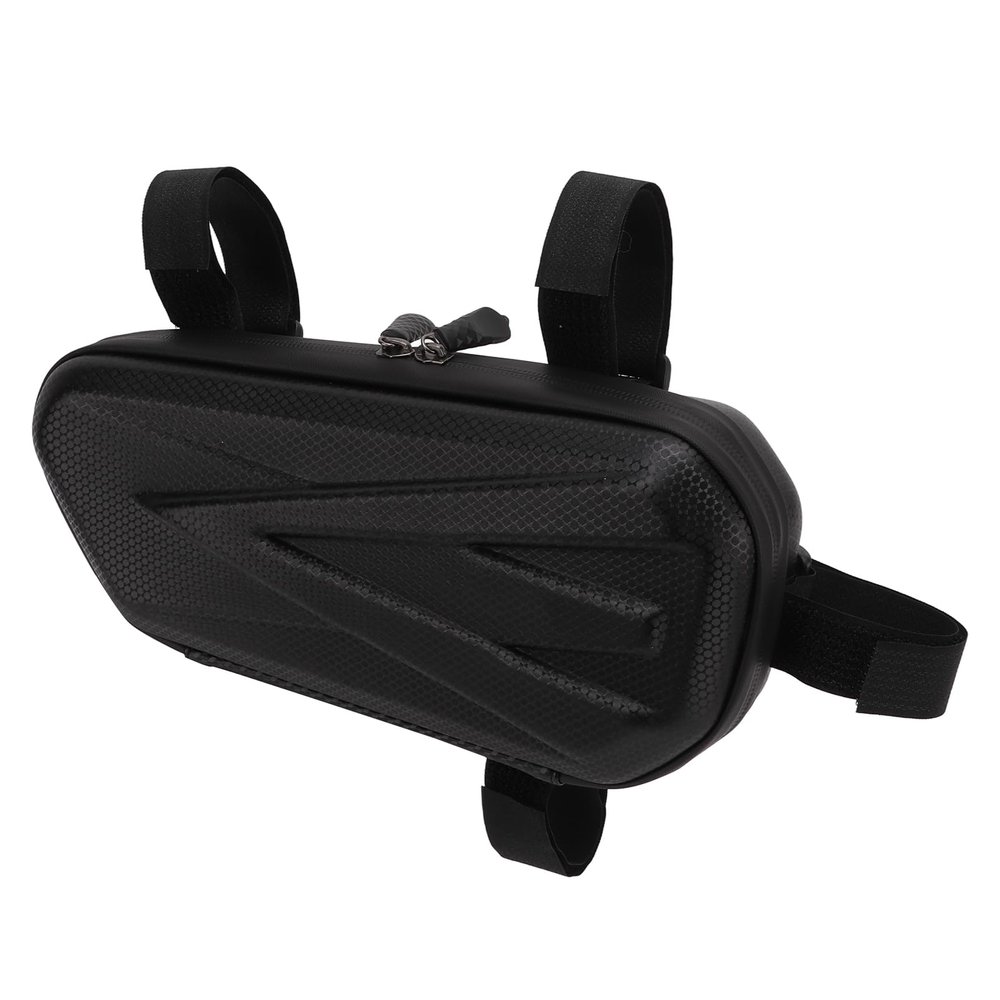 OUKENS Motorcycle Tail Bag, Universal EVA Hard Shell Triangle Waterproof Motorcycle Side Bag Bike Luggage Storage with Double Sealing Zippers, Black