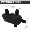 OUKENS Motorcycle Tail Bag, Universal EVA Hard Shell Triangle Waterproof Motorcycle Side Bag Bike Luggage Storage with Double Sealing Zippers, Black view 2