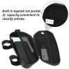 OUKENS Motorcycle Tail Bag, Universal EVA Hard Shell Triangle Waterproof Motorcycle Side Bag Bike Luggage Storage with Double Sealing Zippers, Black view 4