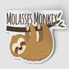 Cute Molasses Monkey Sloth Vinyl Sticker, Sloth Stickers, Pet Gift Sticker, Laptop Decal, Waterbottle Sticker, Best Friend Gift view 1