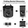 AUTODECO Collapsible Bucket 5 Gallon Container Folding Water Bucket Portable Wash Basin for Camping Fishing Travelling Outdoor Gardening Black 1Pcs 20L view 2