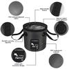 AUTODECO Collapsible Bucket 5 Gallon Container Folding Water Bucket Portable Wash Basin for Camping Fishing Travelling Outdoor Gardening Black 1Pcs 20L view 3