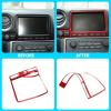 TOYCIDFG Carbon Fiber Car Navigation Screen Frame Cover Center Control Panel Frame Sticker Inner Trim Decal Compatible with Nissan GTR R35 2008 to 2016 (Red) view 2