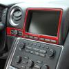 TOYCIDFG Carbon Fiber Car Navigation Screen Frame Cover Center Control Panel Frame Sticker Inner Trim Decal Compatible with Nissan GTR R35 2008 to 2016 (Red) view 4