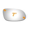 WLLW Mirror Glass fit for Mercedes-Benz CLK320 CLK350 SL55 SL500 SLK32 SLK230 Replacement Glass Passenger Side Right Convex view 3