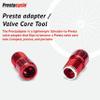 Prestacycle Prestadapter Schrader to Presta Valve Adapter & Presta Valve Core Tool Lightweight Forged Alloy Fits Bike Tubes, Pumps & Compressors Only 1.3g view 2