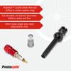 Prestacycle Presta+ 50mm Tubeless Presta Valves, Patented 5-Way Airflow Design, High-Flow No Clog Valve Stem, Fits Tubeless Bike Tires 2 Valves + Prestadapter Tool view 3