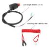 Marine Outboard Emergency Kill Switch Safety Lanyard Fit for Tohatsu Outboard Motors ATV Boat Bike view 3