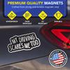 Magnet Me Up: My Driving Scares Me Too Funny Magnet Decal - 6.5x3.5 Inches, Heavy-Duty Automotive Magnet for Car, Truck, SUV and Other Surfaces - Hilarious Auto Accessories, Perfect for Gifting view 2