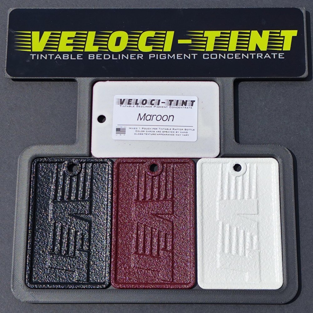 VelociTint Bedliner Pigment Concentrate 2oz Pouch for 2K Urethane Tintable Bed Liner 200+ Colors Available - Maroon