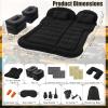 Onirii SUV Air Mattress Bed,Thickened Flocking Flocking Travel Camping Bed with 2 Pillows & Air Pump,Portable Inflatable Car Sleeping Mattress for SUV Trunk and Rear Seat view 2