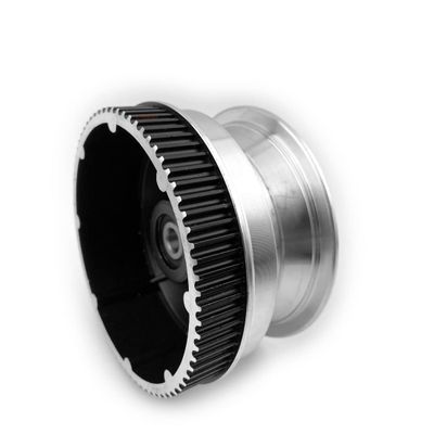 L-faster Pulley Wheel Rim for 200x50 Wheel 8 Inch Skateboard Wheel Rim with 72 Teeth Rim for HTD-5M-15 Belt Black Wheel Hub