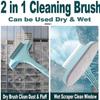 Rushwak Multifunctional Screen Brush 2 in 1 Mesh Cleaning Brush & Wiper with Extended Handle Window Cleaning Brush Net Cleaner Double-Sided Window Cleaner Window Mesh Cleaner, Multi Color, Pack of 1 view 2