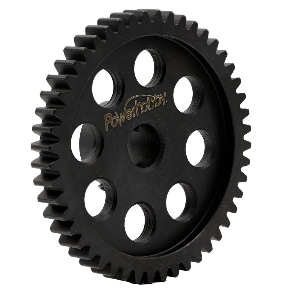 Power Hobbies Hardened Steel Pinion Gear w 2 Grub Screws Speed Run/Drag Racing Mod 1 / Mod1 8mm (46T)
