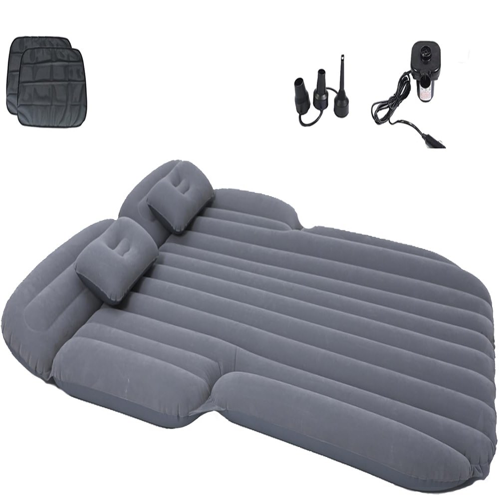 Onirii Inflatable SUV Air Mattress Thickened Flocking Inflatable Car Camping Travel Air Mattress with 2 Pillows & Air Pump,Portable Car Sleeping Bed for SUV|MPV|Minivan