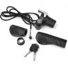 Astibym Electric Bike Throttle , Display Remaining Power 36V Wear1 . 6 m Cable Bike Handlebar Throttle with Key Lock for 22 22 . 8 Mm Handlebar view 1