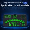 wiiyii Heads up Display for Cars Speedometer for Car, HUD Digital Speedometer for Car with Speed Alarm, Fatigue Driving Reminder, Upgraded 5.5" large-screen, Heads up Display Suitable for All Vehicles view 2