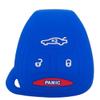 Silicone Protector Key Fob Cover Case fit for Chrysler 300 Aspen Dodge Charger Durango Jeep Commander Grand Cherokee Keyless Entry Key Fob (Blue) view 1