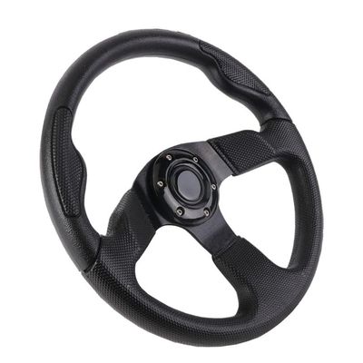 YEHICY 13.7" Golf Cart Steering Wheel for EZGO RXV TXT, Club Car DS, Club Car Precedent and Yamaha Universal Black EZGO Steering Wheel