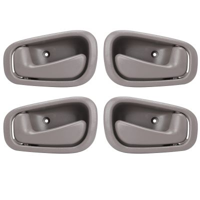 LCWRGS Interior Inside Door Handle Replacement for 1998 1999 2000 2001 2002 Toyota Corolla Chevy Prizm Manual Lock, Inner Door Handle Front/Rear Driver & Passenger Side - Gray