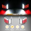 RUXIFEY Chrome LED License Plate Lights Red Neon Tube Tag Light Compatible with Chevy Silverado GMC Sierra 1500 2500 3500 HD Yukon XL Cadillac Escalade EXT view 3