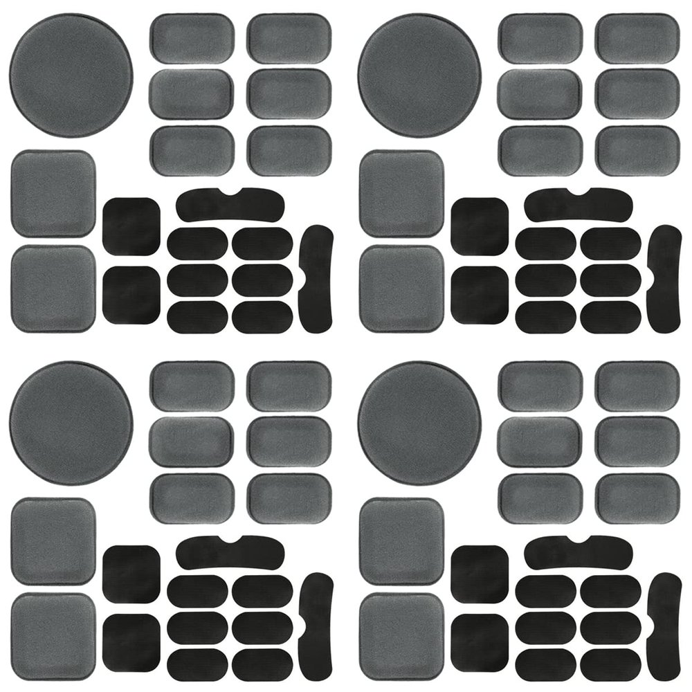 AOUTACC Universal Airsoft Helmet Pads, Helmet Replacement Foam Padding Kits Set Accessories Mats for Fast-Style/Mich/ACH/PASGT Helmet (Grey-4 Sets)