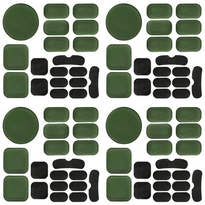 AOUTACC Universal Airsoft Helmet Pads, Helmet Replacement Foam Padding Kits Set Accessories Mats for Fast-Style/Mich/ACH/PASGT Helmet (Green-4 Sets)