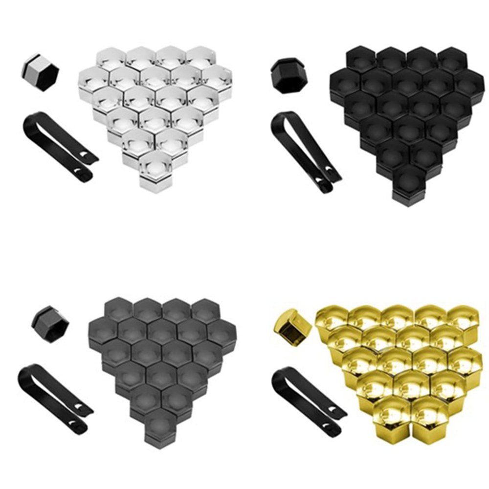 JINYISI 20pcs 17mm/19mm/21mm Nut Caps Car Wheel Auto Hub Screw Cover,for Peugeot 206 308 307 508 2008 3008