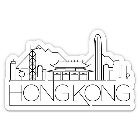 Squiddy Hong Kong - Vinyl Sticker for Car, Laptop, Notebook (5" Wide)