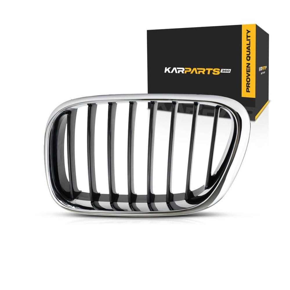 For BMW X5 2000 2001 2002 2003 Grille Driver Side | Chrome | Plastic | Replacement For BM1200152 | 51138402645, 615343299389