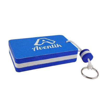 Riverruns Floating Key Ring Glow in Dark Lightweight Water Buoyant Key chain, Boat Kayak Key Chains for Water Sports (Blue-Large-1pack)